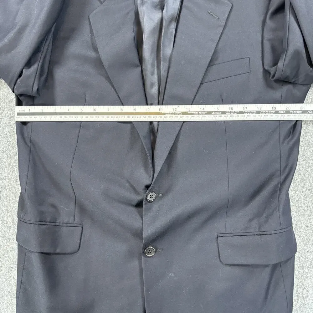 Hickey Freeman Boardroom Blazer 42 L Navy Loro Piana Tasmanian Super 120s Wool
